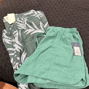 Ladies stars above sleep pants and universal threads linen shorts